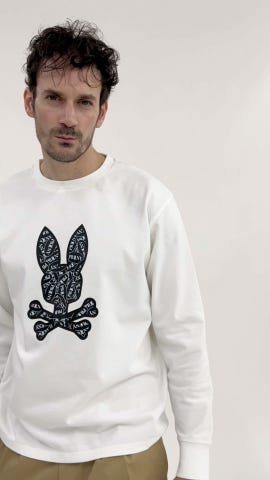 ロゴステッカーデザイン ロングスリーブTシャツ｜Psycho Bunny｜サイコ
