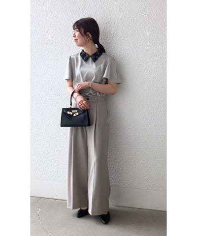 近年【美品✨】ドゥロワー レースショートスリーブブラウス バック 