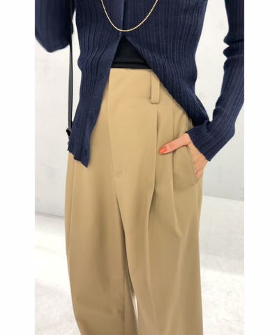 洗濯機可能〉ハイカウント ツイル 2タック ワイド パンツ｜ SHIPS 公式