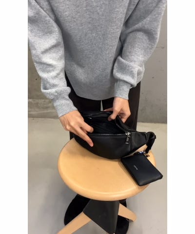 【大幅値下げ】SHIPS any レザー ボディバッグ　ショルダーバッグ SHIPS any: スプリット レザー ボディバッグ (カードケース付き) 25AW