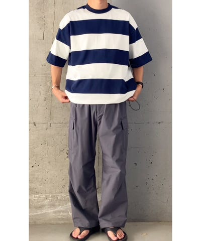 SHIPS any: ワイド カラー ボーダー スピンドル Tシャツ◇｜ SHIPS