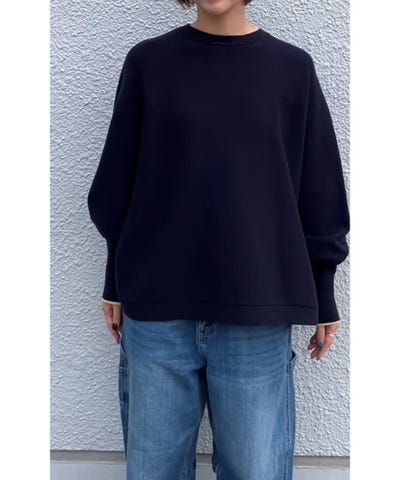 SHIPS any:〈手洗い可能〉ダブルフェイス ボリュームスリーブ ニット