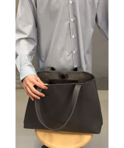 SHIPS any: スプリット レザー トートバッグ (クラッチバッグ付き