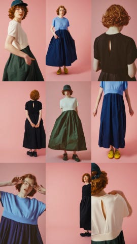 HeRIN.CYE | Back slit long dress (ワンピース(ミニ・ミディアム