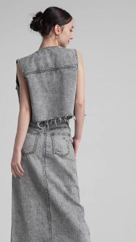 rienda | ノーカラーDENIMベスト (その他アウター ) |SHEL'TTER WEBSTORE