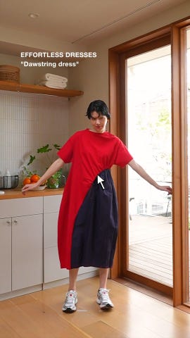 ワンピース theredthread S shirring dress mini THEREDTHREAD / ザレッドスレッド】S shirring dress mini