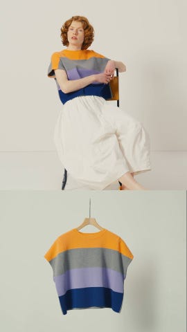 HeRIN.CYE | Border box tops (ニット ) |SHEL'TTER WEBSTORE