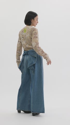 RODEO CROWNS WIDE BOWL | ビッグリボンデニムパンツ (パンツ ) |SHEL