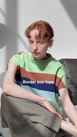 HeRIN.CYE | Border box tops (ニット ) |SHEL'TTER WEBSTORE