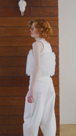 HeRIN.CYE | Bi color many frill bustier (キャミソール