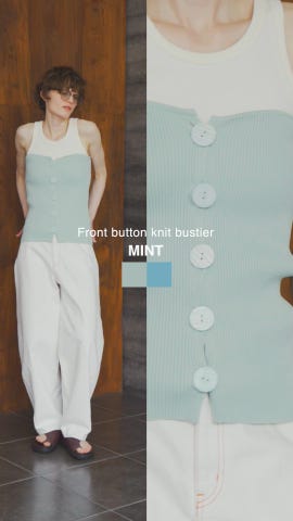 HeRIN.CYE | Front button knit bustier (キャミソール ) |SHEL'TTER