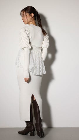 rienda | ビスチェセットニットワンピース (ワンピース(ミニ