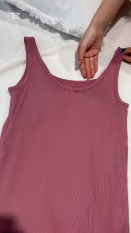 コットンミックスリブブラタンクトップ(S ローズピンク): PEACH JOHN