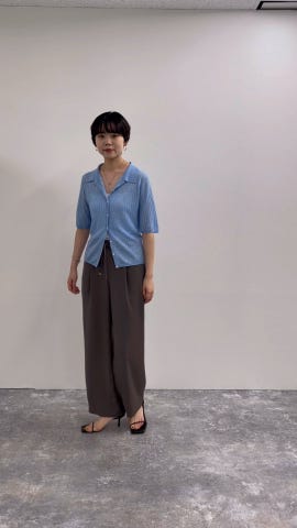 セットアップ対応》ウォッシャブルダブルクロスサテンイージーワイド