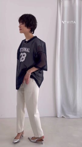 ダンボールメッシュプリントTシャツ（5-0037-2-03-004）｜Rie Miller