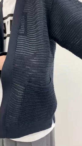BATONER/バトナー】SUMMER KNIT BUTTONLESS C/D 26SS / サマーニット
