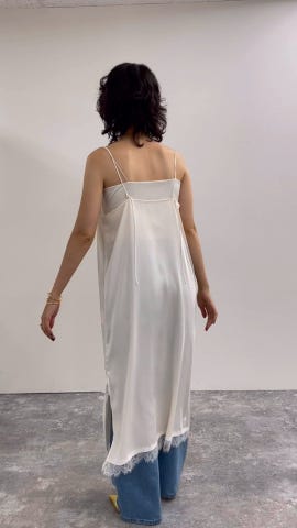 WEB限定 SPECIAL SALE！］ウォッシャブルトリミングレースサテンキャミ