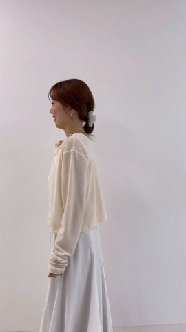 shellerノースリ×カーデ アンサンブル shellerノースリ×カーデ アンサンブル 洗える】シアーカーデ