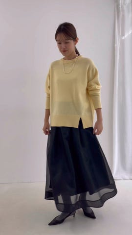 ノーリーズフレアスカート オーガンジー新品、値札付き ウォッシャブルオーガンジーフレアスカート（5-0035-7-06-002