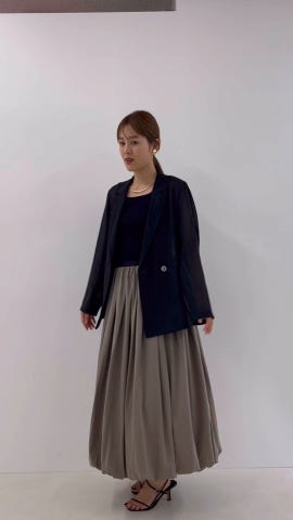 nagonstans ネイビー　バルーンスカート　S 大きいサイズ＞フレアバルーンスカート シックスタイル 通販