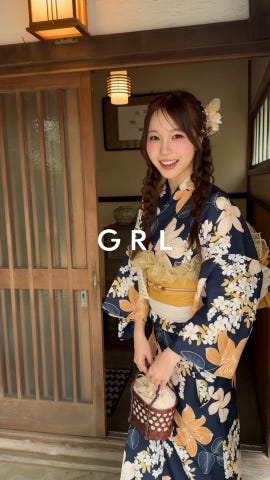花柄浴衣セット[gi1608] | レディースファッション通販のグレイル(GRL