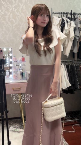 花柄リボンシャーリングティアードワンピース[pp168