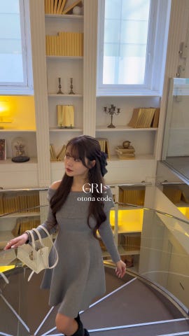 オフショルダーニットフレアワンピース[dr661] | レディース