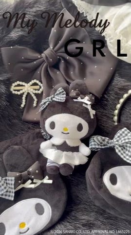サンリオキャラクターズコラボ ブラック マイメロディ マスコット