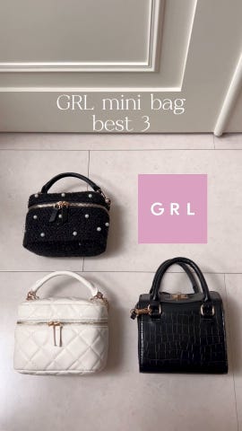 2Wayパールツイードチェーンショルダーバニティバッグ[tr715