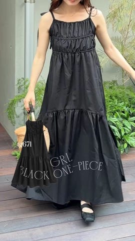 リボンストラップギャザーキャミワンピース[tg671] | レディース