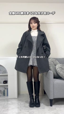 ツイードフレアキャミミニワンピース[ta092] | レディース