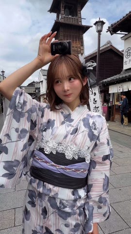 水彩花柄浴衣セット[gi1505] | レディースファッション通販のグレイル