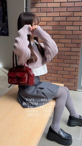 インパン裏地付きボックスプリーツミニスカート[fo2063