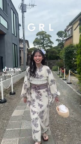3点セット2Way花柄セパレート浴衣 [gi1405] 3点セット2Way花柄セパレート浴衣[gi1405] | レディース