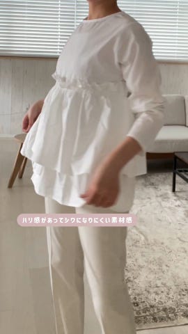 【新品未使用】レクラン L'ECRIN ティアード ブラウス 新品未使用】レクラン L´ECRIN ティアード ブラウス