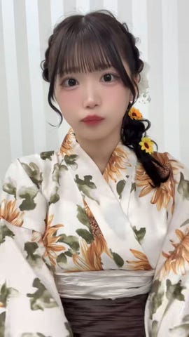 GRL グレイル　水彩ひまわり浴衣[gi1510] 浴衣 水彩ひまわり浴衣セット[gi1510] | レディースファッション通販