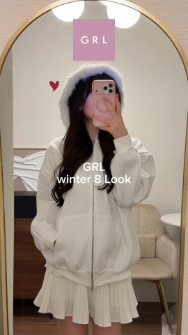 フードファーニットパーカー[an1497] | レディースファッション通販の