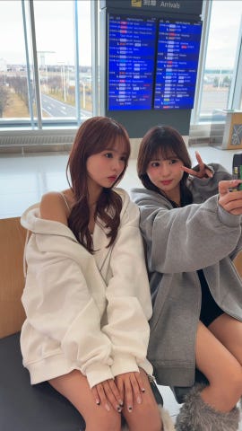 ファー付きパーカー×ミニスカートスウェットセットアップ[pm413