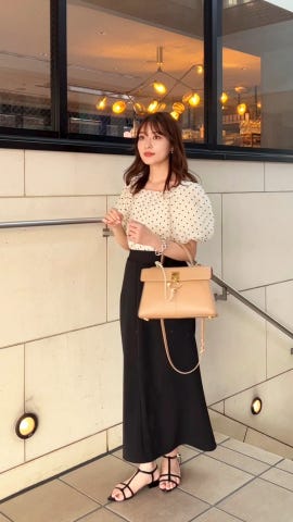 ドット柄シアーバルーンスリーブブラウス[ac2247] | レディース