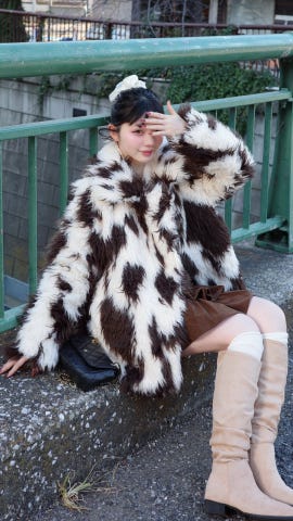 襟2Wayミックスカラーファーブルゾン[cz01] | レディースファッション