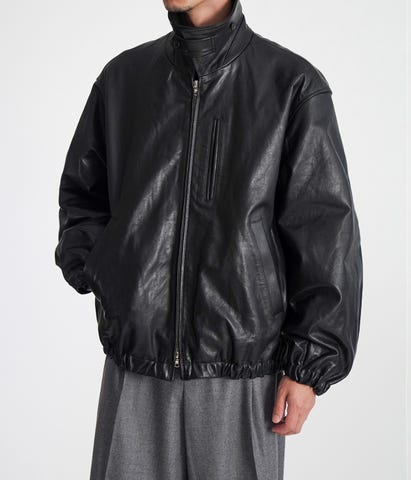 定価26万 22SS極美品 メルトン&レザージャケット サイズ44 CALF ZIP SHORT JACKET | ssstein(シュタイン) / アウター レザー