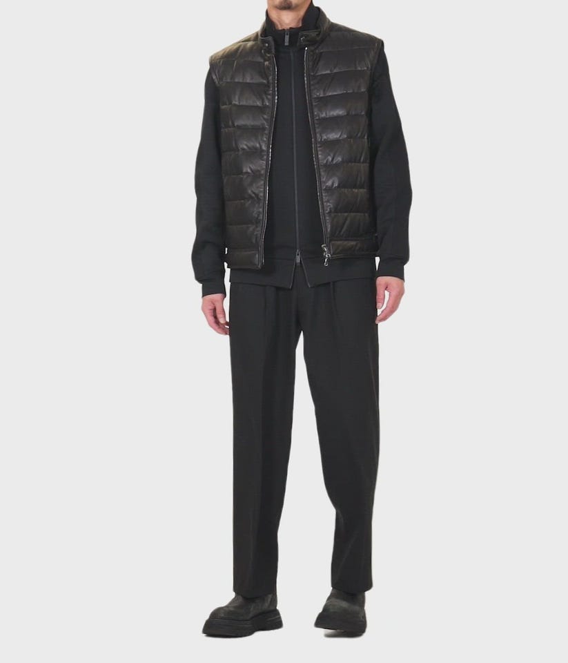 ジャケット・アウター FREEDOM all genuine leather down vest 別注 JURI DOWN VEST SP LEATHER | EMMETI(エンメティ) / アウター