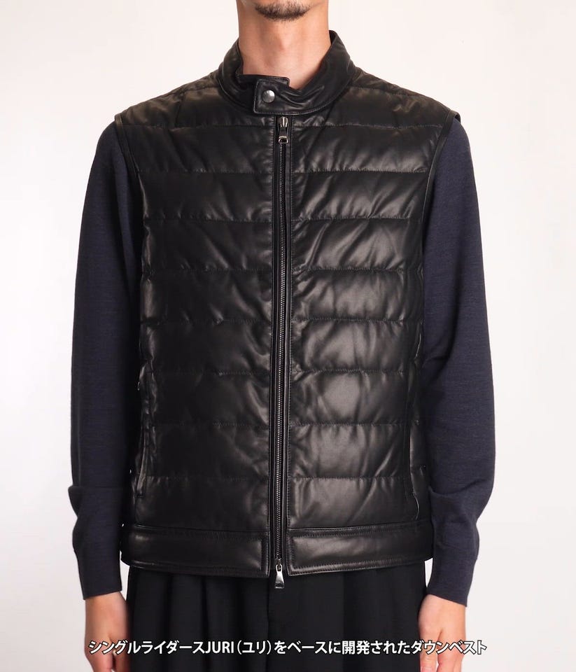 別注 JURI DOWN VEST SP LEATHER | EMMETI(エンメティ) / アウター