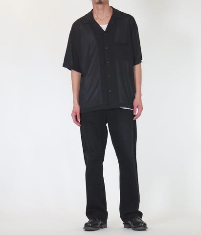 別注 Washi Knit Open Collar Shirt | crepuscule(クレプスキュール