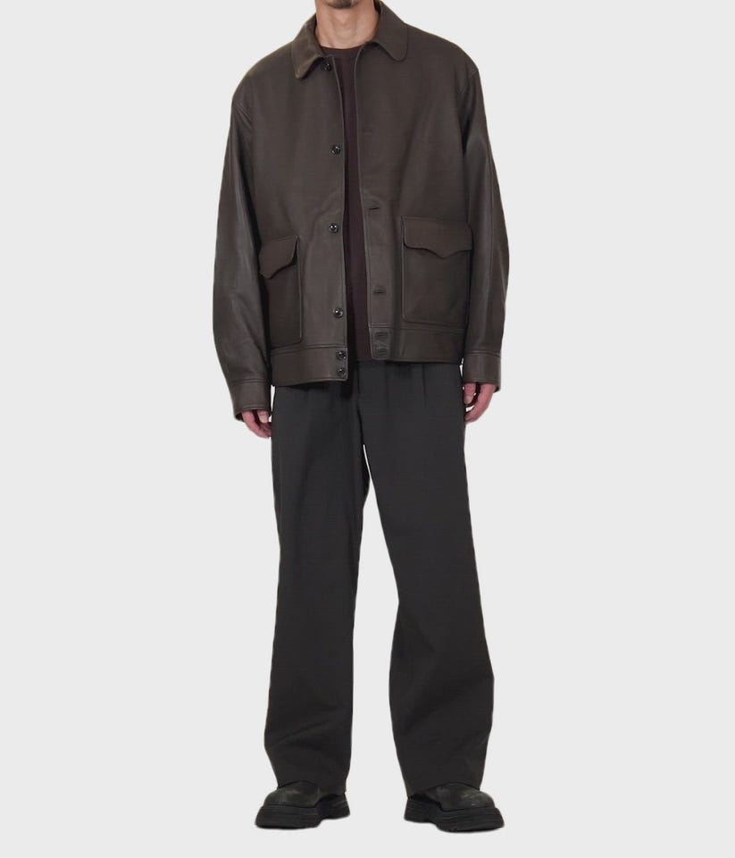 【ONLY ARK】Lamb Cossack Jacket サイズ3 24aw Size 3XL - Iconic Biker Jacket for Men Double Rider