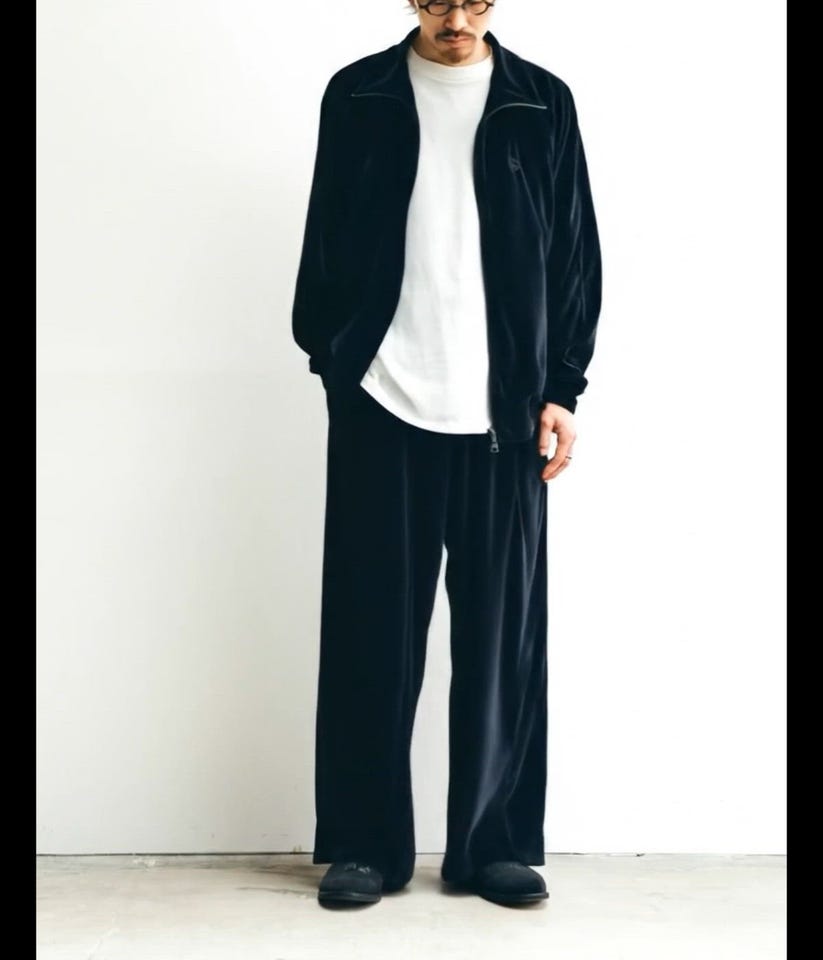ニードルズ　NEEDLES ベロア　別注 セットアップ　25AW Needles（ニードルズ）〉 別注 Velour Track Jacket - Charcoal