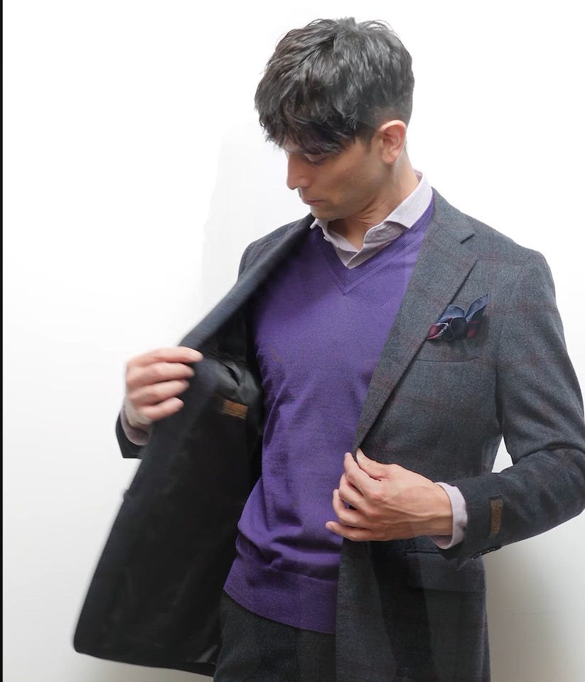 カシミヤ チェック ビーバー ジャケット(85193250-2024)｜ファッション