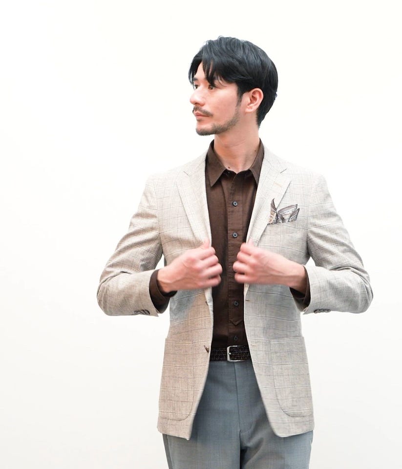 ストレッチ】OFFICINA by MARLANE チェック ジャケット(85195252-2025