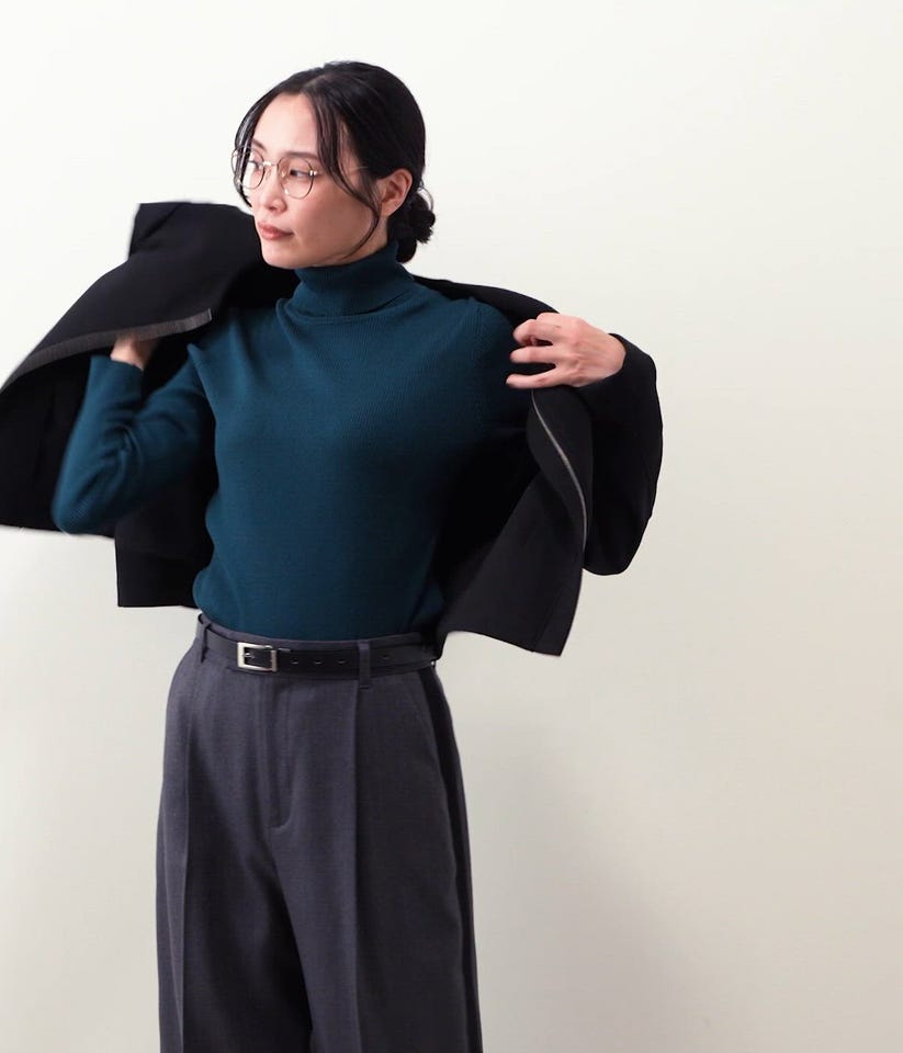 ジャージーメルトン ノーカラーブルゾン(51816656-2025)｜ファッション