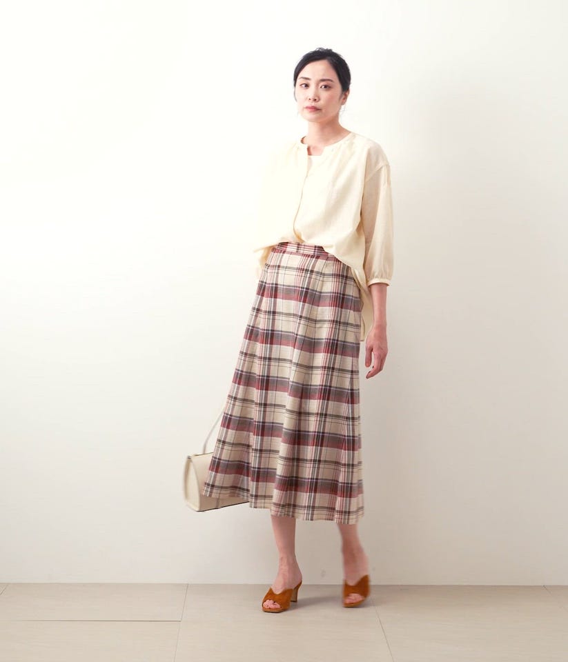 シアードライボイル スキッパーギャザー7分袖ブラウス(51645272-2025